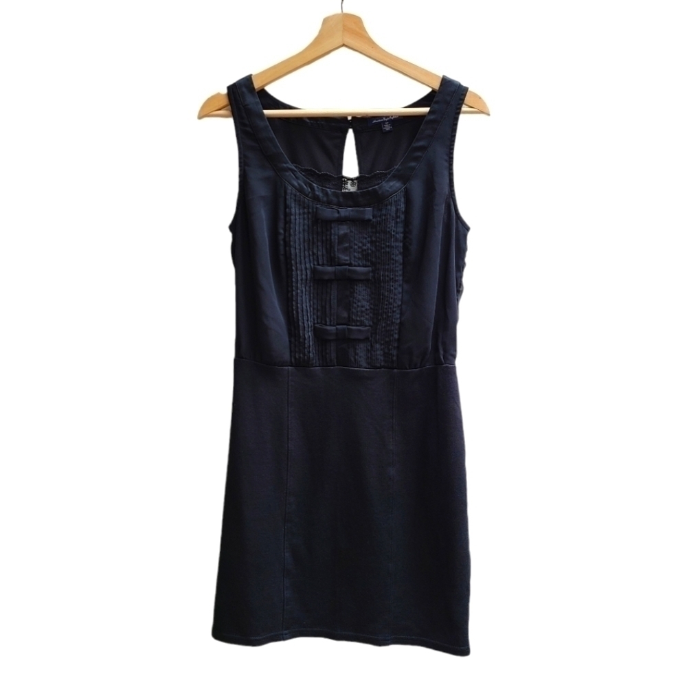 AEO Little Black Dress with Open Back, Sleeveless, Bows, Size Small - Picture 2 of 6